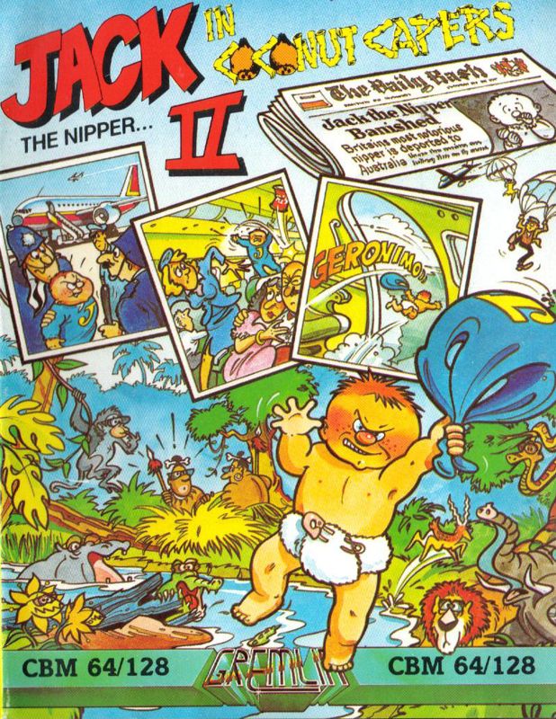 Jack The Nipper box art for Commodore 64